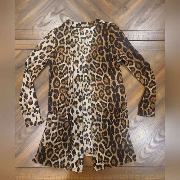 Animal Print light weight cardigan with pockets - Picture 1 of 6